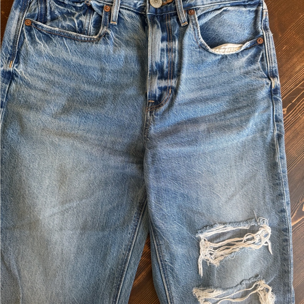 American Eagle Blue Boyfriend Jeans Distressed Vintage